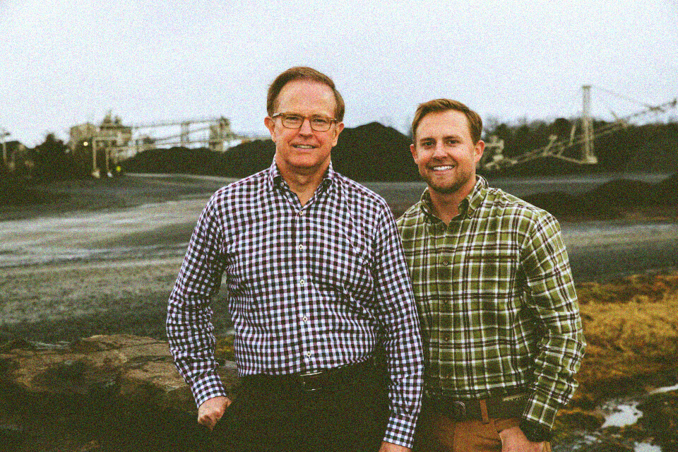 Richard Luck with Charlie Luck IV at Bealeton Plant